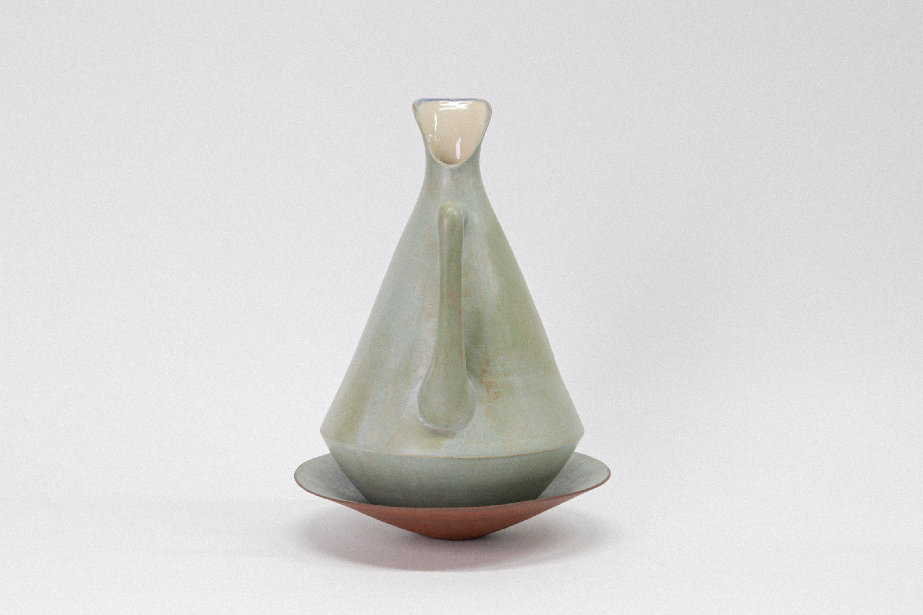Decorative ceramic vase on a white background